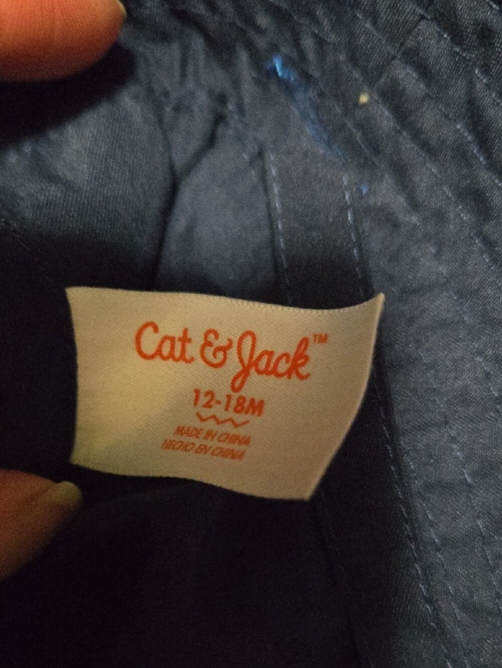 Cat & Jack Blue Whale & Narwhal Print Kids Bucket Hat - Picture 3 of 5